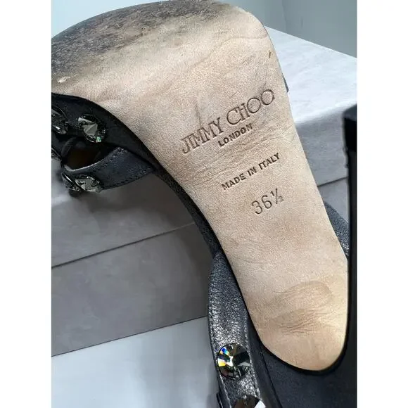 Jimmy Choo Jigsaw Embellished Sandals, 36.5 - Picture 7 of 7